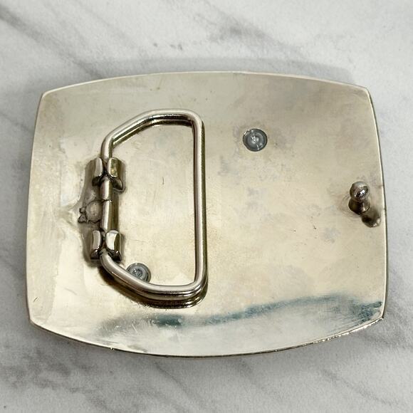 O Letter Initial Monogram Silver Tone Belt Buckle - Picture 2 of 8